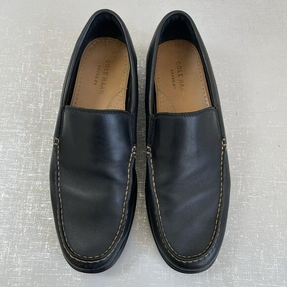 Cole Haan Men\'s Black Leather Driver Loafers Dress Comfort Shoes Size 10.5 M